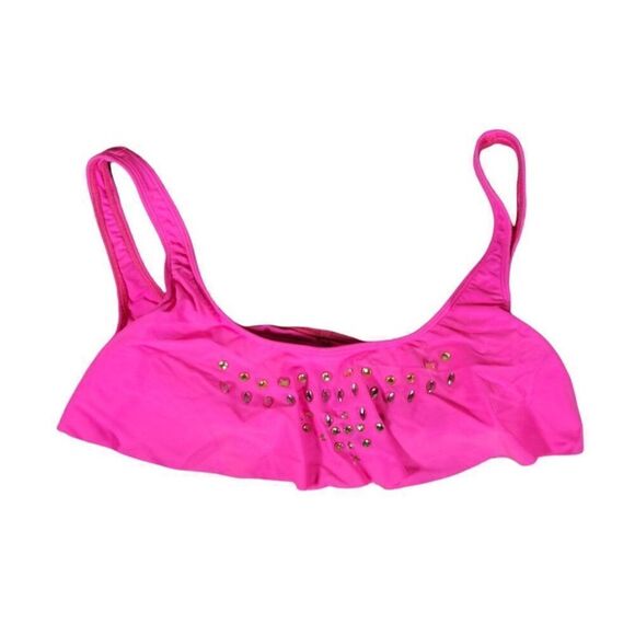 The Bikini Lab Pink Pullover Top w/gems Sz S - Picture 1 of 8